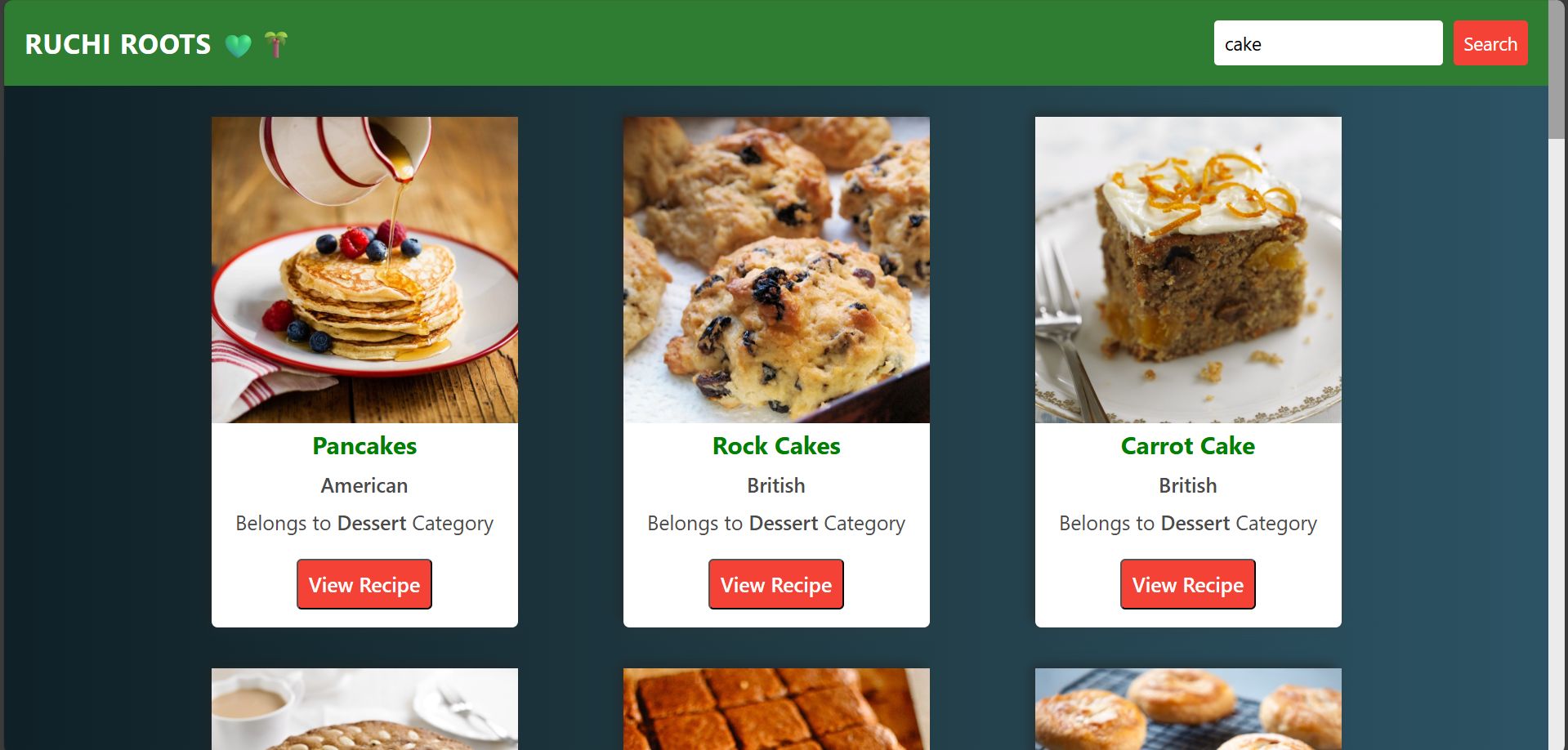 Ruchi Roots API APP Screenshot